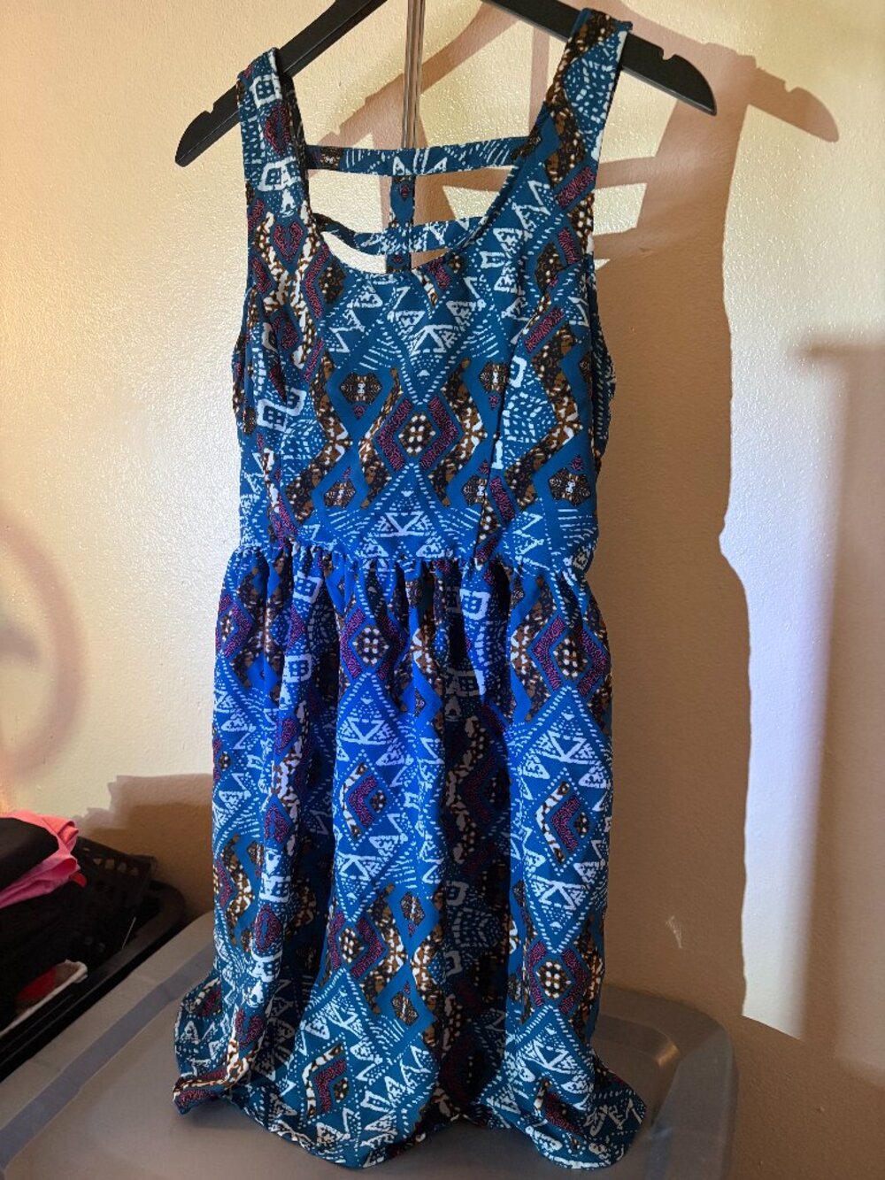 Little blue Summer mini vacation blue dress
